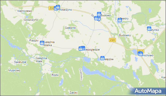 mapa Niepoględzie, Niepoględzie na mapie Targeo