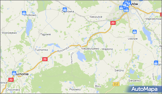 mapa Niezabyszewo, Niezabyszewo na mapie Targeo