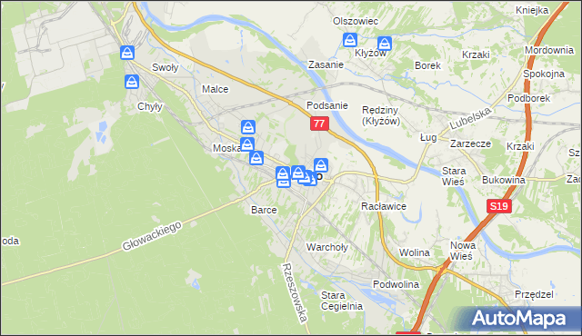 mapa Nisko, Nisko na mapie Targeo