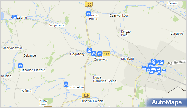 mapa Nowa Cerekwia, Nowa Cerekwia na mapie Targeo