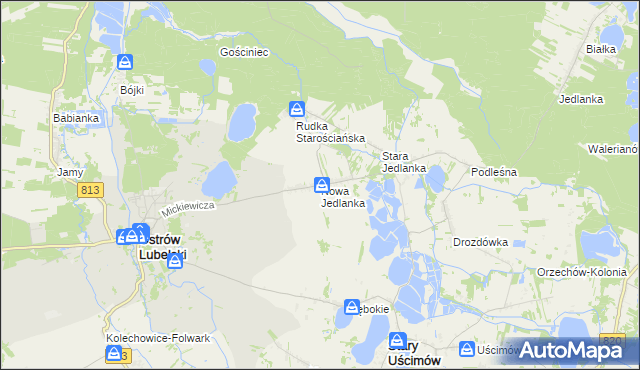 mapa Nowa Jedlanka, Nowa Jedlanka na mapie Targeo