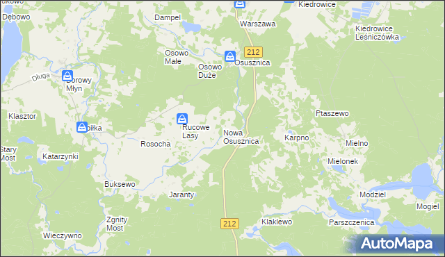 mapa Nowa Osusznica, Nowa Osusznica na mapie Targeo