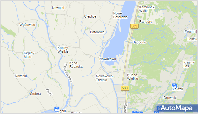 mapa Nowakowo gmina Elbląg, Nowakowo gmina Elbląg na mapie Targeo