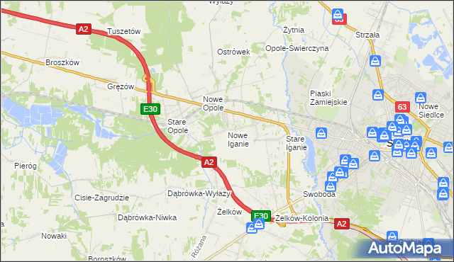 mapa Nowe Iganie, Nowe Iganie na mapie Targeo