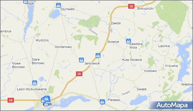 mapa Nowe Jankowice gmina Łasin, Nowe Jankowice gmina Łasin na mapie Targeo