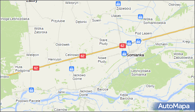 mapa Nowe Płudy, Nowe Płudy na mapie Targeo