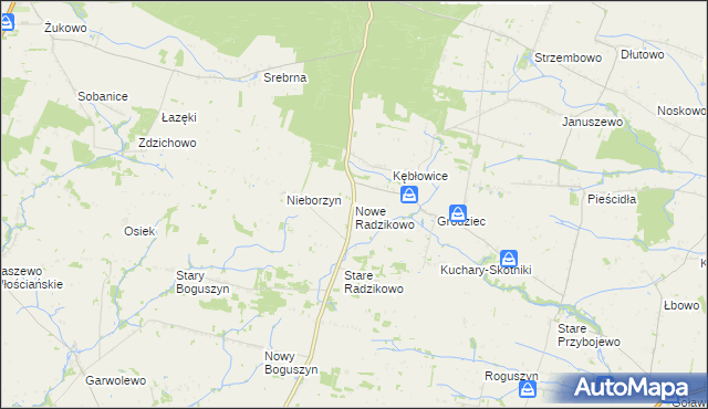 mapa Nowe Radzikowo, Nowe Radzikowo na mapie Targeo