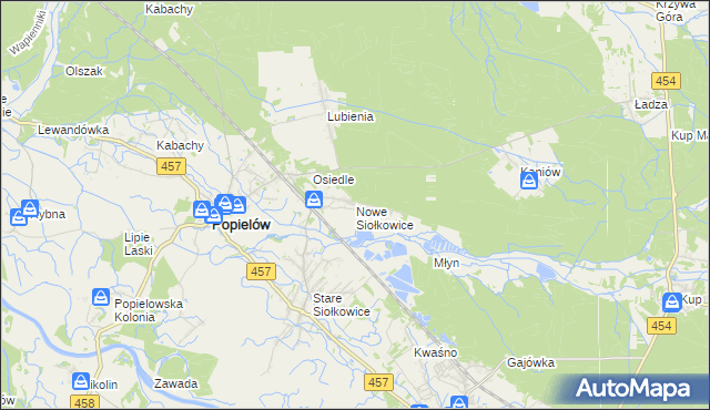 mapa Nowe Siołkowice, Nowe Siołkowice na mapie Targeo