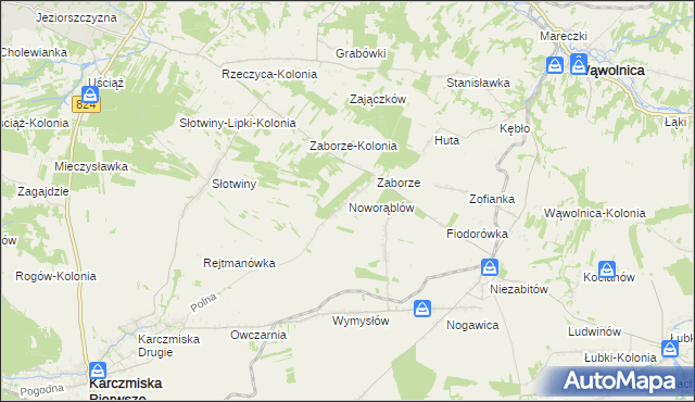 mapa Noworąblów, Noworąblów na mapie Targeo