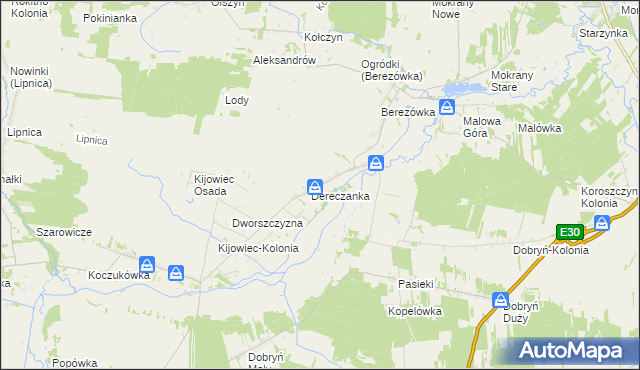 mapa Nowosiółki gmina Zalesie, Nowosiółki gmina Zalesie na mapie Targeo