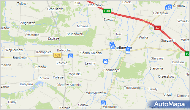 mapa Nowy Gostków, Nowy Gostków na mapie Targeo