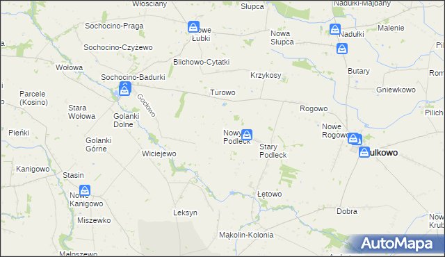 mapa Nowy Podleck, Nowy Podleck na mapie Targeo