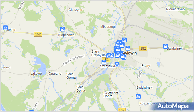 mapa Nowy Przybysław, Nowy Przybysław na mapie Targeo