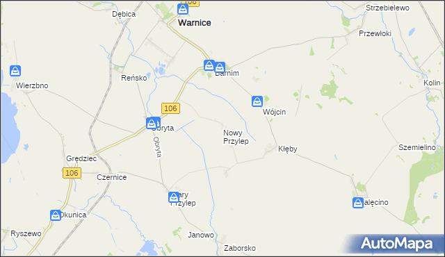 mapa Nowy Przylep, Nowy Przylep na mapie Targeo