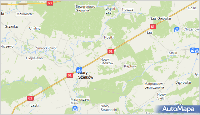 mapa Nowy Szelków, Nowy Szelków na mapie Targeo