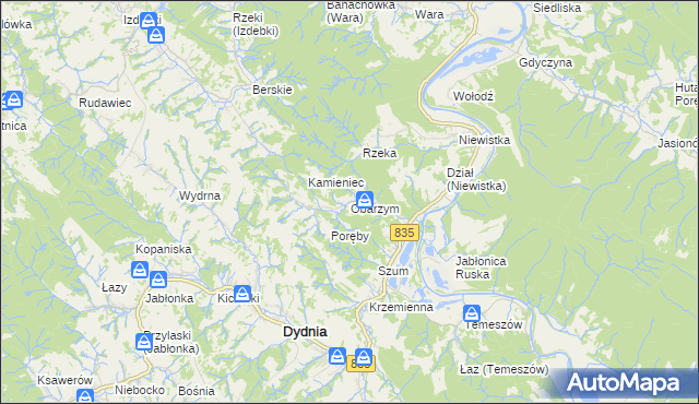 mapa Obarzym, Obarzym na mapie Targeo