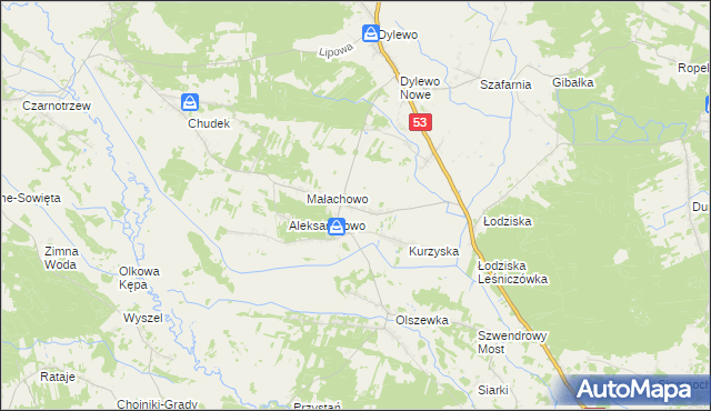 mapa Obierwia, Obierwia na mapie Targeo