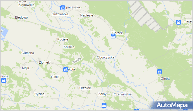 mapa Oborczyska, Oborczyska na mapie Targeo