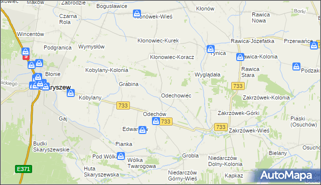 mapa Odechowiec, Odechowiec na mapie Targeo