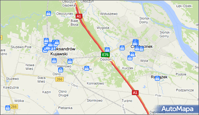 mapa Odolion, Odolion na mapie Targeo