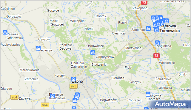 mapa Odporyszów, Odporyszów na mapie Targeo