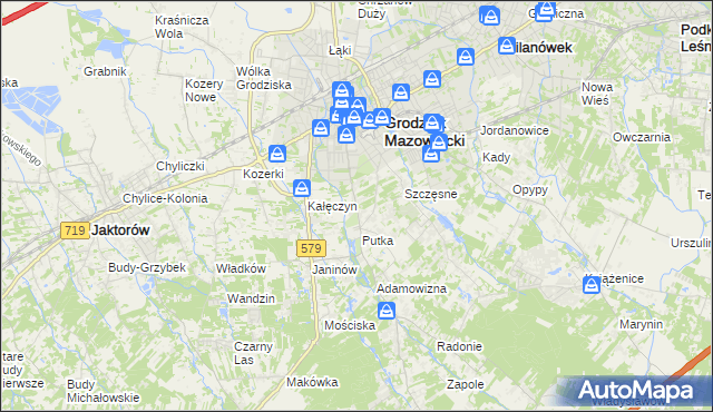 mapa Odrano-Wola, Odrano-Wola na mapie Targeo