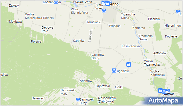 mapa Olechów Stary, Olechów Stary na mapie Targeo