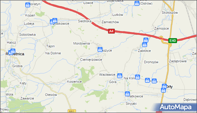 mapa Olszynka gmina Orły, Olszynka gmina Orły na mapie Targeo