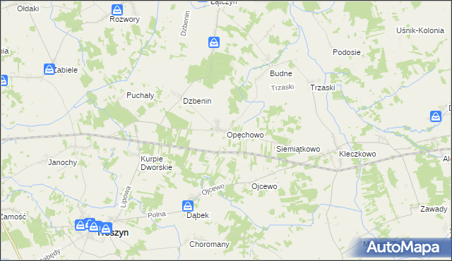 mapa Opęchowo, Opęchowo na mapie Targeo