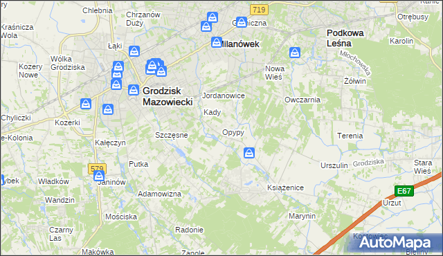 mapa Opypy, Opypy na mapie Targeo