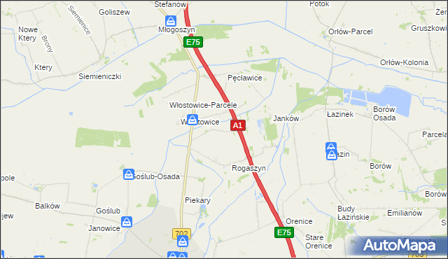 mapa Orądki, Orądki na mapie Targeo