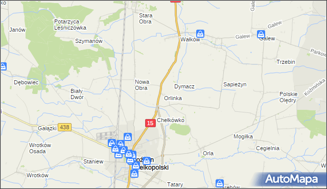 mapa Orlinka, Orlinka na mapie Targeo