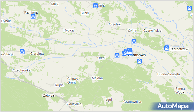 mapa Orzoł, Orzoł na mapie Targeo