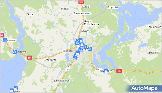 mapa Orzysz, Orzysz na mapie Targeo