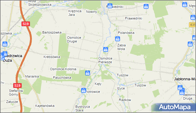 mapa Osmolice Pierwsze, Osmolice Pierwsze na mapie Targeo