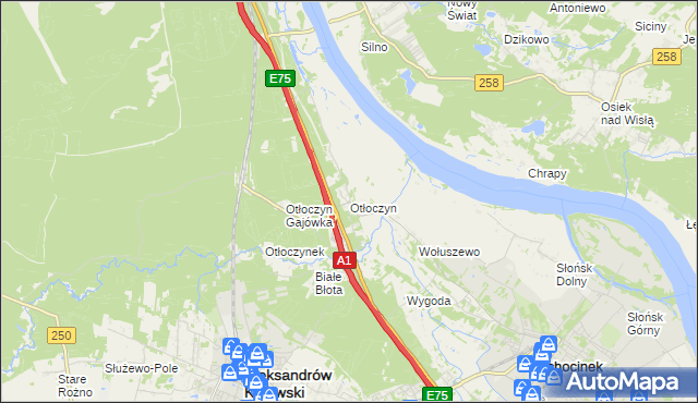 mapa Otłoczyn, Otłoczyn na mapie Targeo