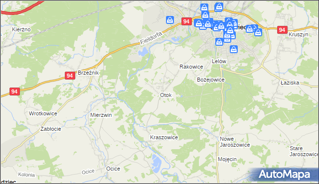 mapa Otok gmina Bolesławiec, Otok gmina Bolesławiec na mapie Targeo