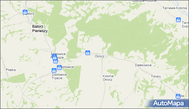 mapa Otrocz, Otrocz na mapie Targeo