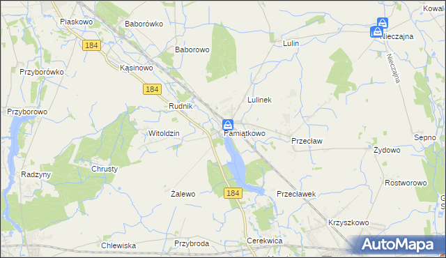 mapa Pamiątkowo, Pamiątkowo na mapie Targeo