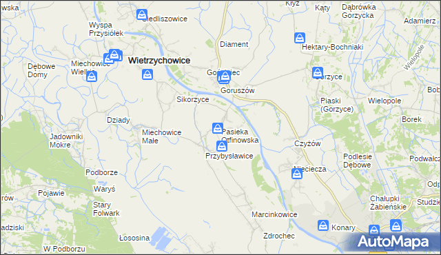 mapa Pasieka Otfinowska, Pasieka Otfinowska na mapie Targeo