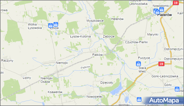 mapa Patków gmina Łosice, Patków gmina Łosice na mapie Targeo