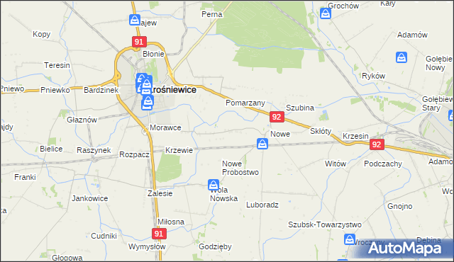 mapa Pawlikowice gmina Krośniewice, Pawlikowice gmina Krośniewice na mapie Targeo