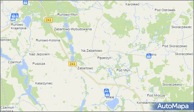 mapa Pęperzyn, Pęperzyn na mapie Targeo