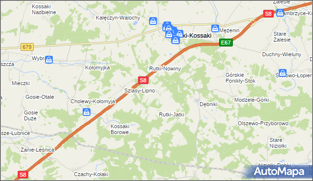 mapa Pęsy-Lipno gmina Rutki, Pęsy-Lipno gmina Rutki na mapie Targeo