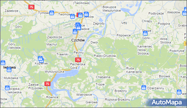 mapa Piaski-Drużków, Piaski-Drużków na mapie Targeo