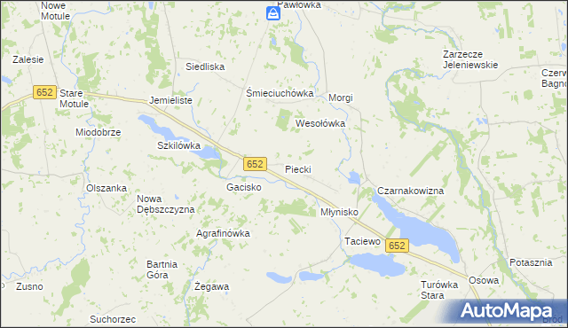 mapa Piecki gmina Filipów, Piecki gmina Filipów na mapie Targeo