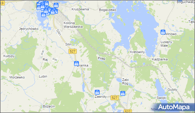 mapa Piłąg, Piłąg na mapie Targeo