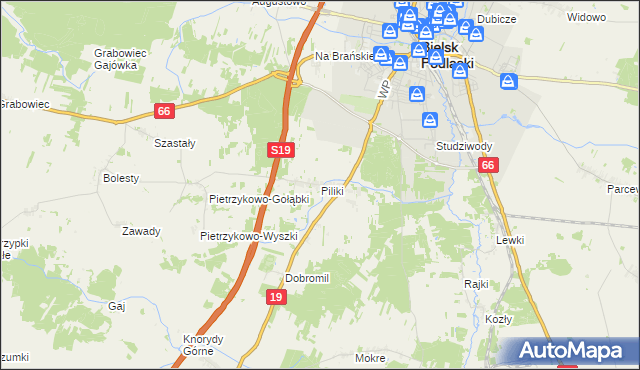 mapa Piliki, Piliki na mapie Targeo