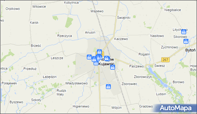 mapa Piotrków Kujawski, Piotrków Kujawski na mapie Targeo