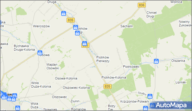mapa Piotrków Pierwszy, Piotrków Pierwszy na mapie Targeo